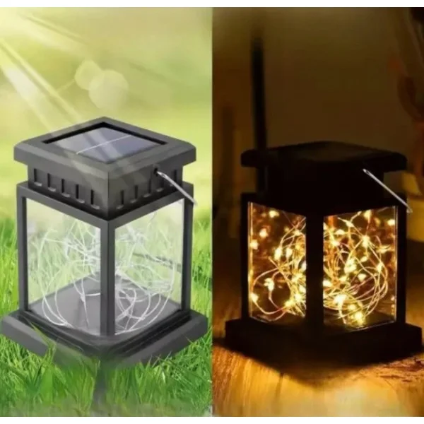 Солнечный подвесной фонарь UniSolar NF101 с тёплым LED-светом и влагозащитой для улицы