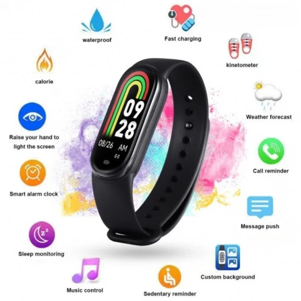 Смарт-браслет Band M8 с AMOLED-дисплеем 1.62", пульсометром и трекером активности