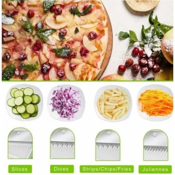 Мультислайсер Brava Spring Slicer 40 в 1 / овощерезка с пружинным механизмом для фруктов и овощей