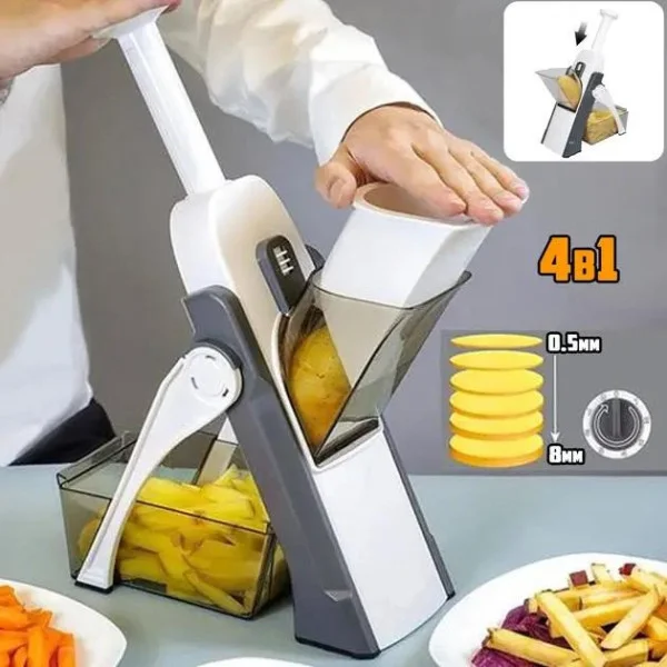 Мультислайсер Brava Spring Slicer 40 в 1 / овощерезка с пружинным механизмом для фруктов и овощей