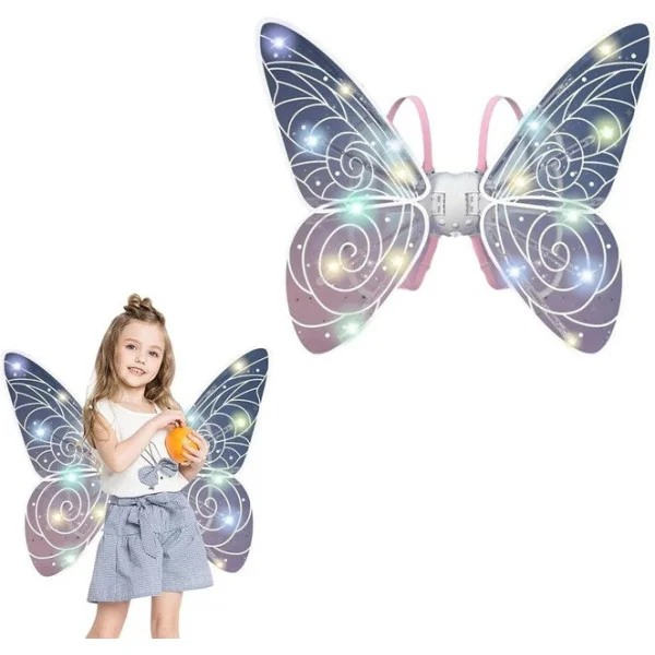 Крылья феи с подсветкой и музыкой Wings of Fairy 840, регулируемые, размах 64 см