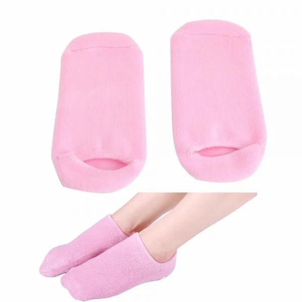 Увлажняющие гелевые носки SPA Gel Socks для мягкой кожи стоп, аромат розы, универсальный размер