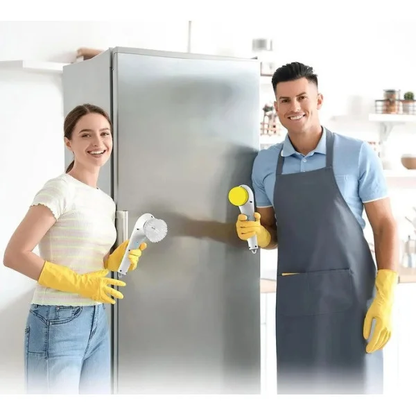Аккумуляторная щётка для мытья посуды Electric Cleaning Brush с USB и вращающимися насадками