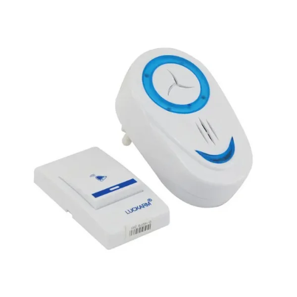 Дверной звонок Luckarm Intelligent 8853 от розетки 220В с беспроводной кнопкой