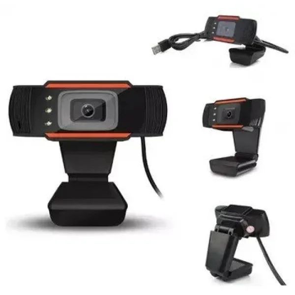 Веб-камера OKey WebCam HD 720P Black/Orange с микрофоном и USB подключением