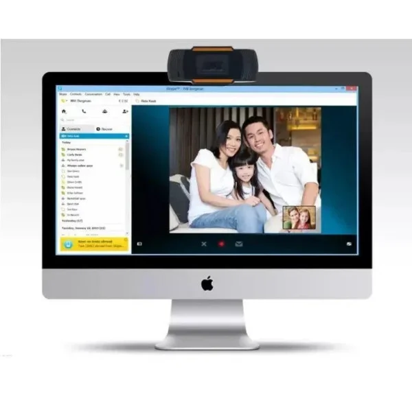Веб-камера OKey WebCam HD 720P Black/Orange с микрофоном и USB подключением