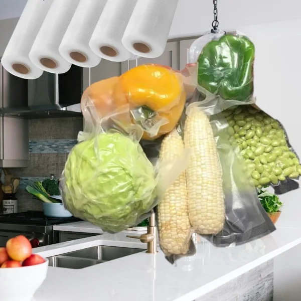 Вакуумные пакеты для еды VACCUM BAG 25 см для вакууматора, рулонные универсальные