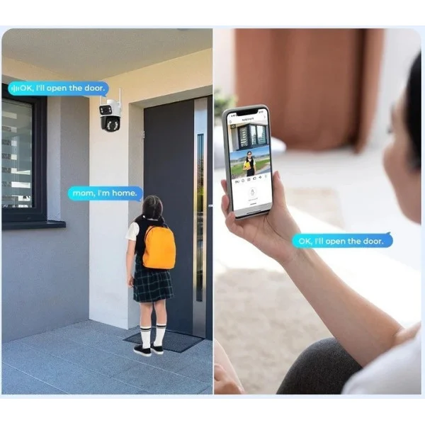 Уличная поворотная Wi-Fi IP-камера A8BQ 6 Мп с LED-подсветкой, датчиком движения, PTZ и аудио