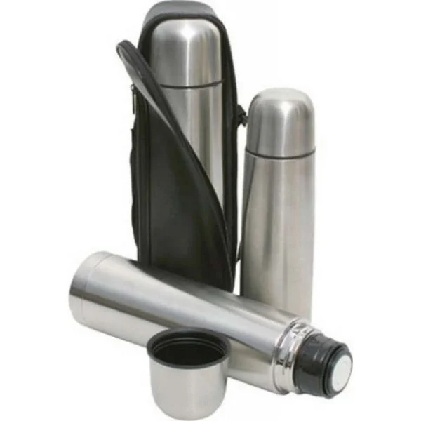 Вакуумный термос для напитков с чехлом Elegant Thermo 1 л, нержавеющая сталь