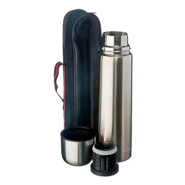 Вакуумный термос для напитков с чехлом Elegant Thermo 1 л, нержавеющая сталь