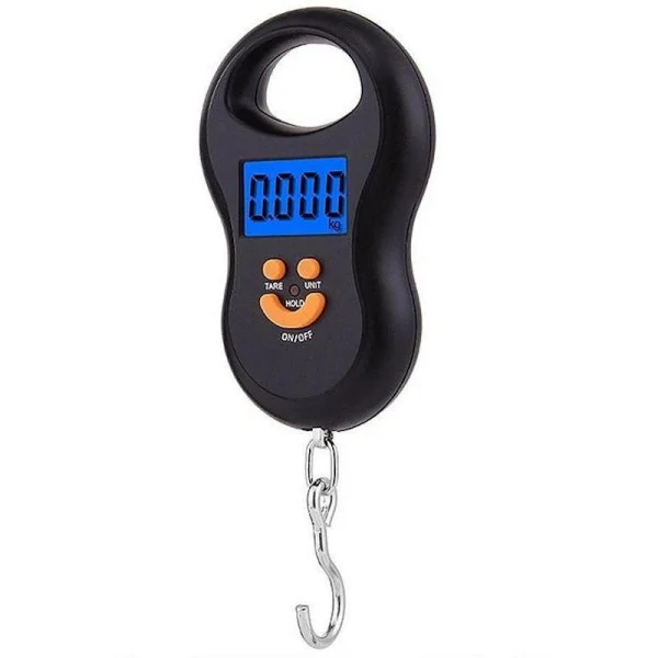 Цифровые кантерные весы ACS-601 до 50 кг с подсветкой и функцией тары, черные