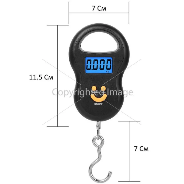 Цифровые кантерные весы ACS-601 до 50 кг с подсветкой и функцией тары, черные