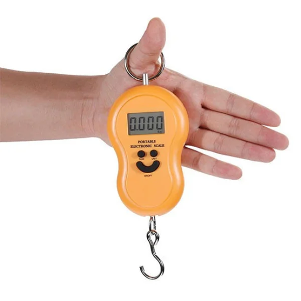 Цифровые кантерные весы ACS-601 до 50 кг с подсветкой и функцией тары, черные